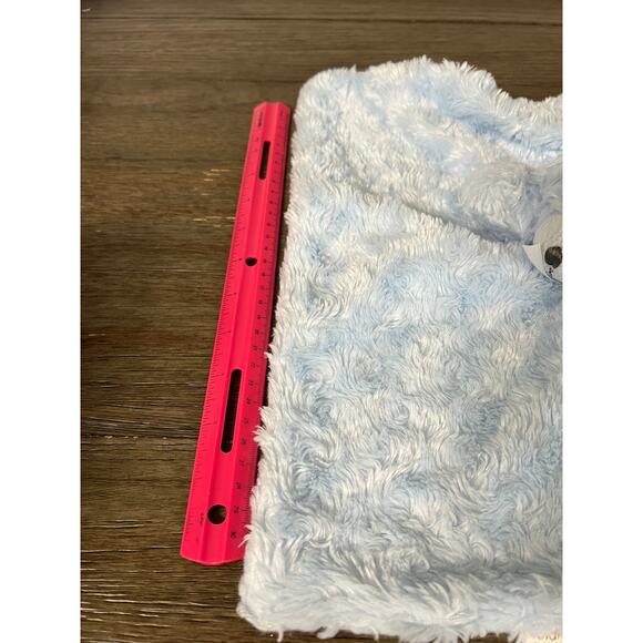 Blankets & Beyond Blue Rosette Swirl Teddy Bear Blanket‎ Lovey - Picture 6 of 6